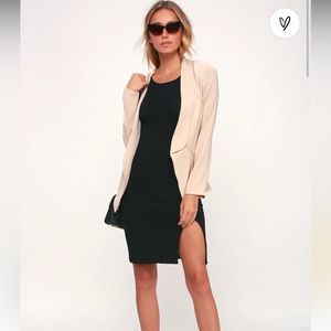 Lulus drape front tan blazer